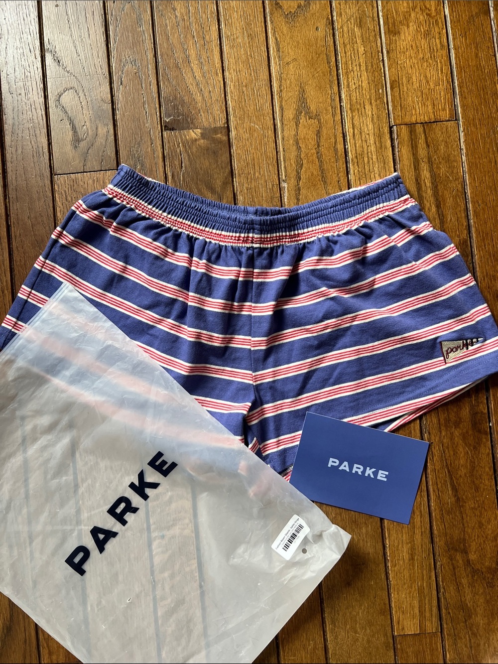 PARKE Sailor Stripe Coastal Boxer Shorts Size Medium NEW IN BAG NWT